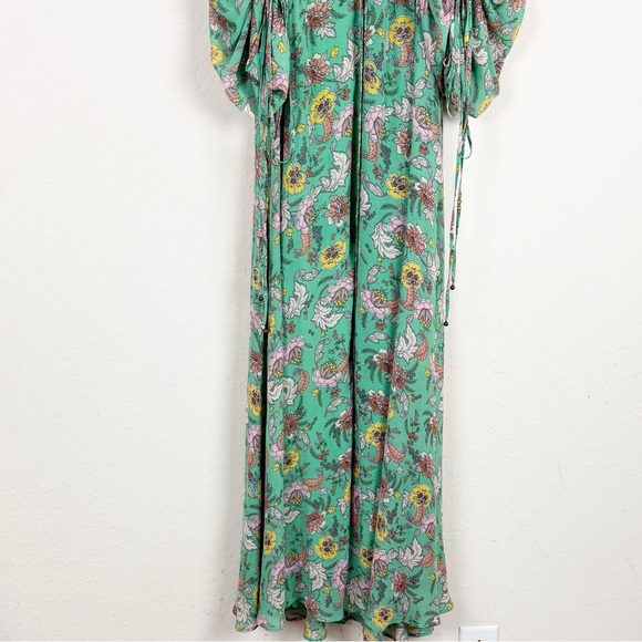 Free People Earthfolk Green Floral Maxi Dress Size Small - Picture 3 of 7